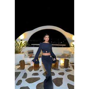 <b>Black</b> Formal and Casual Button-Decorated <b>Skirt</b> Suit - Product Image 6