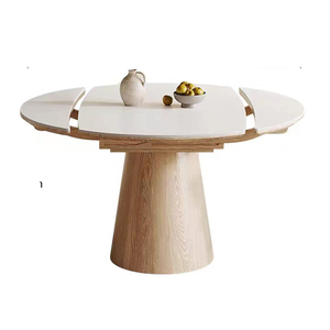 Diningroom Simple Elegant Design Original Solid Wood <strong>White</strong> Apartment High-End <strong>Dining</strong> <strong>Table</strong> with Chairs - Product Image 3