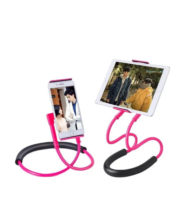 Manufacturer's direct supply of bedside selfie stand desktop live streaming tablet stand lazy person collar neck hanging stand
