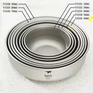 Premium Pure Titanium Bowl 900ml Large Capacity Modern Minimalist Silver Gray Dinnerware Sets Lightweight Portable for Outdoor - Product Image 6