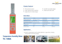 Puerto USB Suministro de fábrica Reutilizable 16000 registro de datos PDF Monitor de temperatura y humedad
