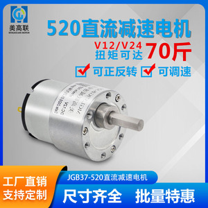 Motor de Engranajes de CC Mgl37jgb 520, 12V, 107 RPM, Montaje con Brida, Imán Permanente, Tipo Escobilla - Product Image 5