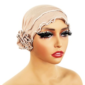 NOUVEAU Turban <span class=keywords><strong>Chimio</strong></span> en Coton Uni Respirant et Doux avec Élastique pour Femmes Souffrant de Perte de Cheveux - Product Image 6