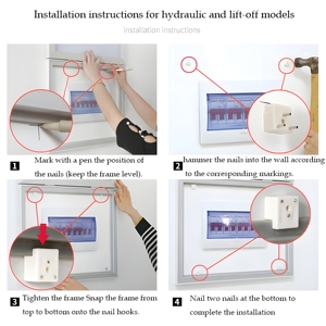 Decorazione per la casa nordica scatola di distribuzione incorniciata senza Punch da parete Art con orologio astratto <span class=keywords><strong>cervo</strong></span> stampa scatola elettrica schermatura pittura - Product Image 5