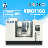 Centre d'usinage vertical CNC VMC1160 de haute qualité, machine de fraisage 1200x600mm, robuste pour le métal