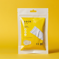 Sac d'emballage en plastique à fermeture éclair personnalisé à trois soudures latérales pour l'emballage de chaussettes/vêtements/sous-vêtements