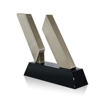 Trophée personnalisé, décoration en bande métallique à finition mate