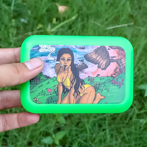 Plastic Tobacco <strong>Box</strong> <strong>Herb</strong> Storage Stash <strong>Box</strong> with Rolling Paper Holder Custom Logo Graphics Design Free Mockup Multiple Colors - Product Image 2