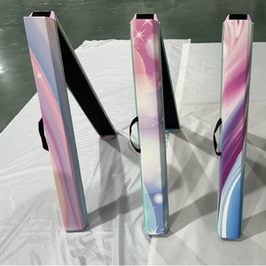 Barre d'équilibre pliable durable de 6 pieds pour la gymnastique des enfants, équipement d'entraînement au sol avec base antidérapante et sac de transport - Product Image 5