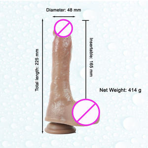 Быстрая доставка, большой дилдо из силикона с настоящей кожей, прочная присоска и прозрачная текстура пениса для женщин и девочек - Product Image 2
