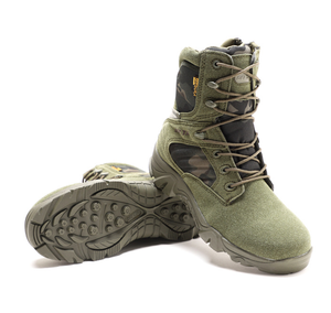 Bottes tactiques TSB10 de haute qualité, sûres, élégantes, personnalisées, avec fermeture éclair, anti-serpents, imperméables, camouflage vert - Product Image 1