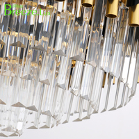 Venta directa Modern Luxury K9 Glass Crystal Chandelier para Hotel Living Room Smart Black S Gold Ventilador de techo Control remoto LED