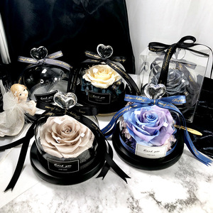 Couvercle en verre à LED Roses <span class=keywords><strong>éternel</strong></span>les Cadeaux d'anniversaire <span class=keywords><strong>de</strong></span> mariage pour femme Cadeau <span class=keywords><strong>de</strong></span> Saint-Valentin enveloppé dans un ruban avec fleur <span class=keywords><strong>éternel</strong></span>le - Product Image 3