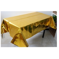 Nappe carrée jetable moderne en feuille métallisée or rose imprimée, nappe unie pour mariages, matière plastique