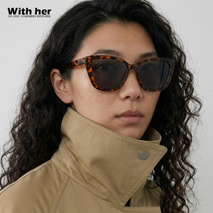 Lunettes de soleil œil-de-<span class=keywords><strong>chat</strong></span> écaille de tortue Withher, unisexe, monture rétro surdimensionnée, cerclage complet, légères, protection UV380, tendance et mode - Product Image 3