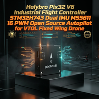 Contrôleur de vol industriel Holybro Pix32 V6 STM32H743 avec double IMU MS5611, 16 PWM, pilote automatique open source pour drone VTOL à aile fixe