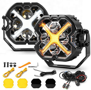 6 inç kare X serisi LED ışık sol/sağ yan süper parlak yan spot su geçirmez spot evrensel lamba konut 2 adet - Product Image 1