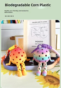 Llavero Colgante Mini Pickleball - Accesorio Deportivo de Moda de Plástico de Maíz Ecológico, Regalo al por Mayor, Amuleto de Pickleball de Moda - Product Image 5