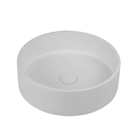 Lavabo de salle de bain rond moderne en béton Design gris avec rose blanc pour hôtels