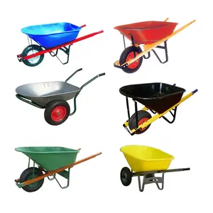 China Supplier Cheap Wheelbarrow WB7200 75l Wheelbarrow Payload 200kg Metal Industrial Wheelbarrow