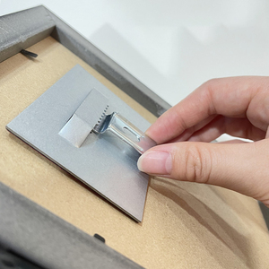 Gancio Autoadesivo a Dente di Sega da 40mm 60mm 80mm 100mm 200mm per <span class=keywords><strong>Specchio</strong></span> in Vetro Senza Cornice, Elemento per Appendere a Parete, Accessorio Gancio per Specchi - Product Image 2