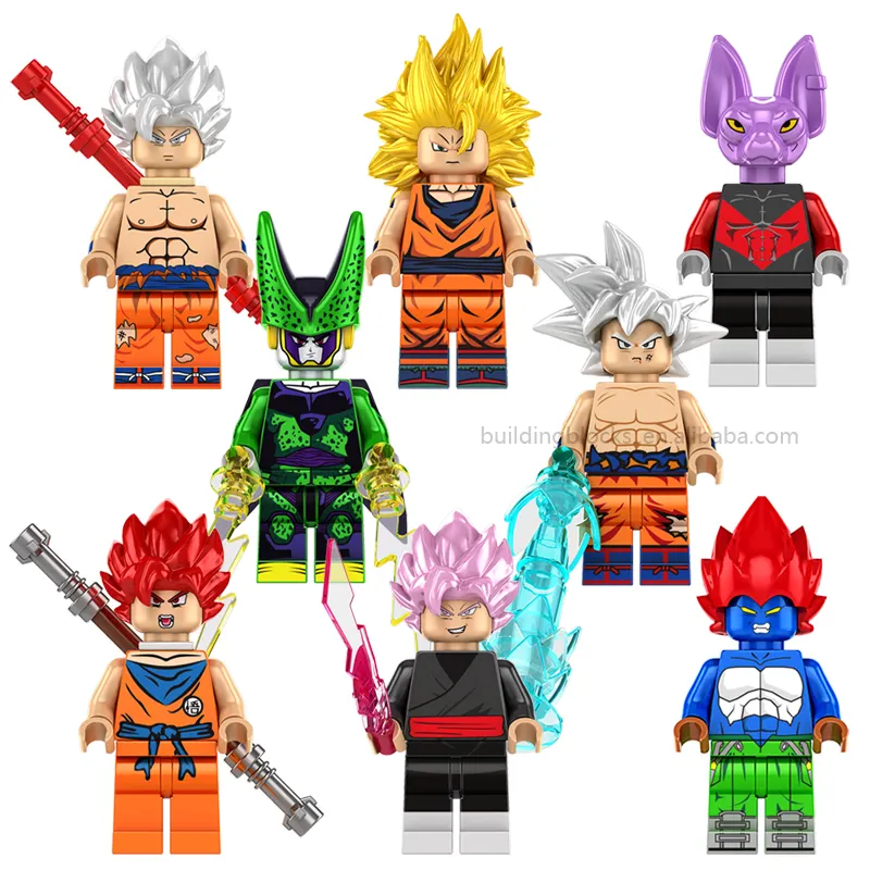 KF6165 New DBZ Figure Cell Goku Black Dragon Disupo Gohan Ball Mini Bricks Building Block Figure Children Plastic Toy Juguete