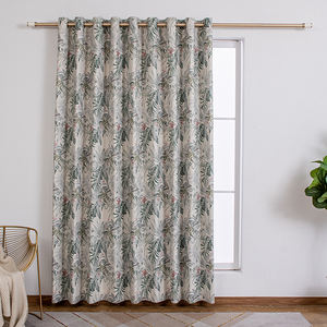 Venta al por mayor 110 \ "/280cm Lino-Look Anti-UV aislado 100% poliéster Warp Blackout cortina tela impresa patrón pesado tejido - Product Image 6