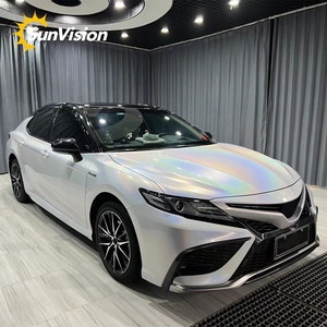 พรีเมี่ยมกลอสกิ้งก่ามุกแววโลหะสีเขียวสีม่วงไวนิลรถห่อฟอยล์ที่มีการปล่อยอากาศ - Product Image 3