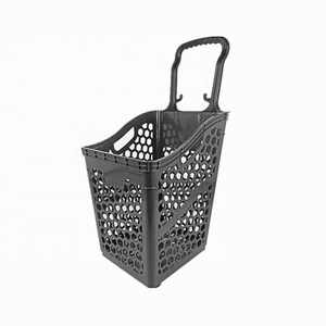 <span class=keywords><strong>Panier</strong></span> roulant à 4 roues de supermarché en plastique de <span class=keywords><strong>grande</strong></span> capacité avec personnalisation - Product Image 6