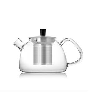 Thiết kế cổ điển 900ml cao Borosilicate thép không gỉ Infuser trà nồi chịu nhiệt <span class=keywords><strong>handblown</strong></span> Kính ấm trà với xử lý - Product Image 4