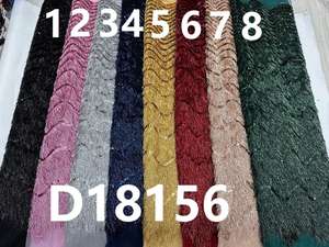 قماش دانتيل ذهبي نيجيري أفريقي فاخر 2025 بتصنيع المعدات الأصلية، قماش بترتر ذهبي كبير لفستان، قماش دانتيل أفريقي مطرز - Product Image 6