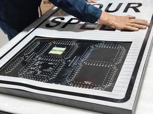 رادار للطرق الشمسية علامة حد السرعة شاشة ليد رادار محمول إشارات المرور إشارة سرعة الرادار - Product Image 6