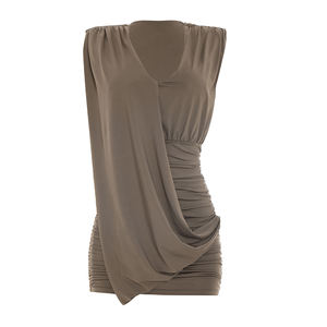 Viviblook C26DS049 Women Casual Dress New Elegant Casual Deep V-Sleeveless Pleated <b>Mini</b> Bodycon Dress Birthday Dresses Women - Product Image 5