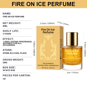 Profumo Fire on Ice da 50ml per Donne, Eau De Parfum Spray a Lunga Durata, Fragranza Calda e Speziata con Note di Mirtillo, Rosa, Legno e Ambra, Vendita all'Ingrosso - Product Image 5
