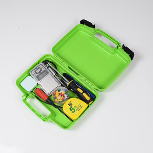 Portable Plastic <b>Tool</b> <b>Box</b> Rectangle Shockproof Drop Proof <b>Storage</b> Case For Outdoor Camping Emergency Tactical Use - Product Image 2