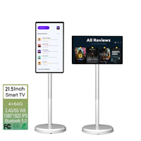 Monitor Portátil para Juegos de 21.5 Pulgadas con Pantalla Táctil OFD, Televisor LCD Inteligente Inalámbrico Enrollable con Android, Televisión Inteligente Portátil