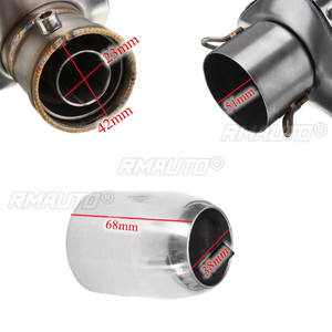 Tubo de Escape Universal para Motocicleta de 38-51 mm con Silenciador para Motocross, Scooter, Motocicleta de Calle, Quad, Color Cromo Mate - Product Image 6