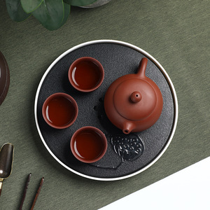 Service à thé Zisha, kit de voyage portable avec petit plateau et tasses pour la maison, le bureau et l'extérieur - Product Image 2