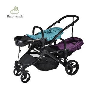 Cochecito de bebé gemelo cómodo de alta calidad, carrito de bebé con asiento doble, remolque, con 2 Mar, precio barato - Product Image 5