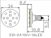 Lampes à points LED pour parcs à thème E10 E14 24V 60V 110V 220V, indice de protection IP66, CRI élevé 90, Pixel Chameleon Cabochon