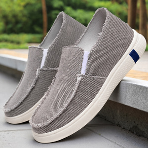 Men walking <b>shoes</b> Blue Canvas Slip-On Round Toe Breathable Rubber Outsole EVA Midsole All Seasons Casual <b>Shoes</b> - Product Image 2
