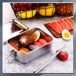 Boîte à lunch en acier inoxydable 304 sans BPA, écologique, pour nouveau-nés et enfants, avec 2 compartiments, couvercle en plastique, préservation de la fraîcheur - Product Image 5