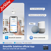 Ventilateur de plafond 1stshine avec télécommande, style luxueux, très bien noté, écologique, de qualité commerciale, personnalisable, longue durée de vie, avec éclairage LED