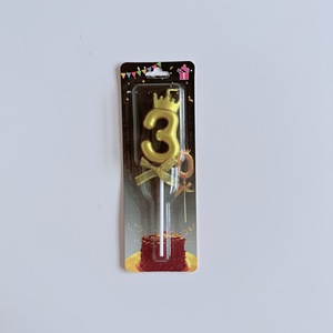 Accessori all'ingrosso della candela di compleanno numero accessori della torta forniture a forma di corona numeri d'oro candele strumenti per torta - Product Image 3