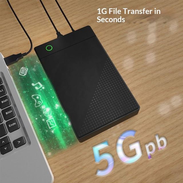 Factory Direct Universal Hard Drive Enclosure for 3.5 & 2.5 Inch SATA HDD/SSD Tool-Free External Mobile Case Supports 16TB
