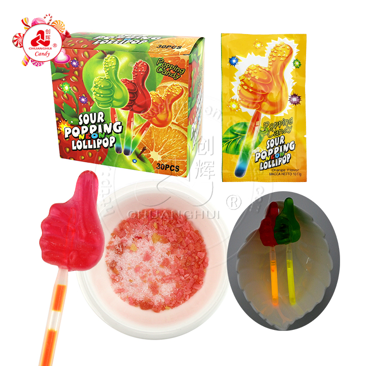 Cartoon lollipop with popping