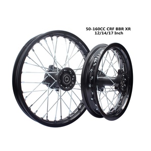 Off Road Motorcycle Accessories 50-160CC CRF BBR XR 12/14/<strong>17</strong> <strong>Inch</strong> Front and Rear Wheels Aluminum <strong>Rims</strong> Black - Product Image 1