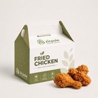 Boîte en carton kraft biodégradable imprimée sur mesure en gros, emballage pour frites à emporter, restauration rapide