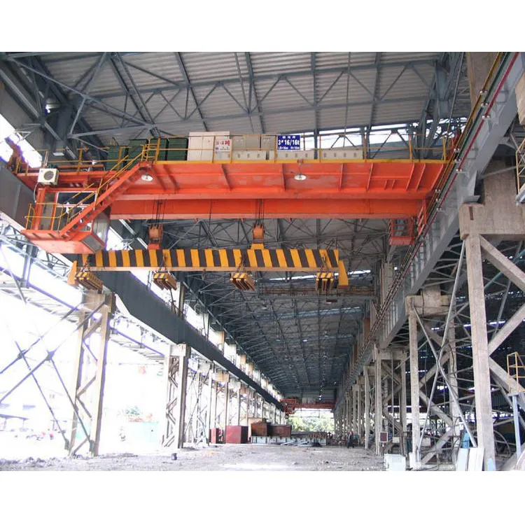 Bom Preço Double Girder Overhead Bridge Crane Electric Magnet Crane Para Barras De Aço