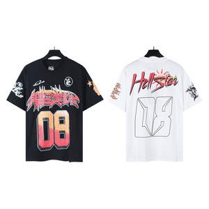 T-shirt da uomo girocollo in <span class=keywords><strong>cotone</strong></span> 100% da 240g, con ricamo digitale fronte-retro 'Flame Totem' 08 - Product Image 1
